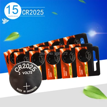 

15PCS/LOT for Energizer Button Cell Batteries cr 2025 3V Lithium Coin Battery For Watch Calculator Weight Scale