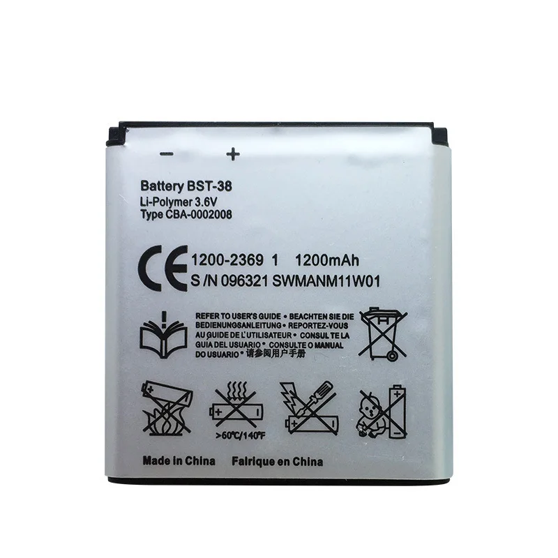 BST-38 BST 38 BST38 батарея для телефона 930 мАч сменные батареи Sony Ericsson W580 W580i w760 T650 X10 mini Pro |
