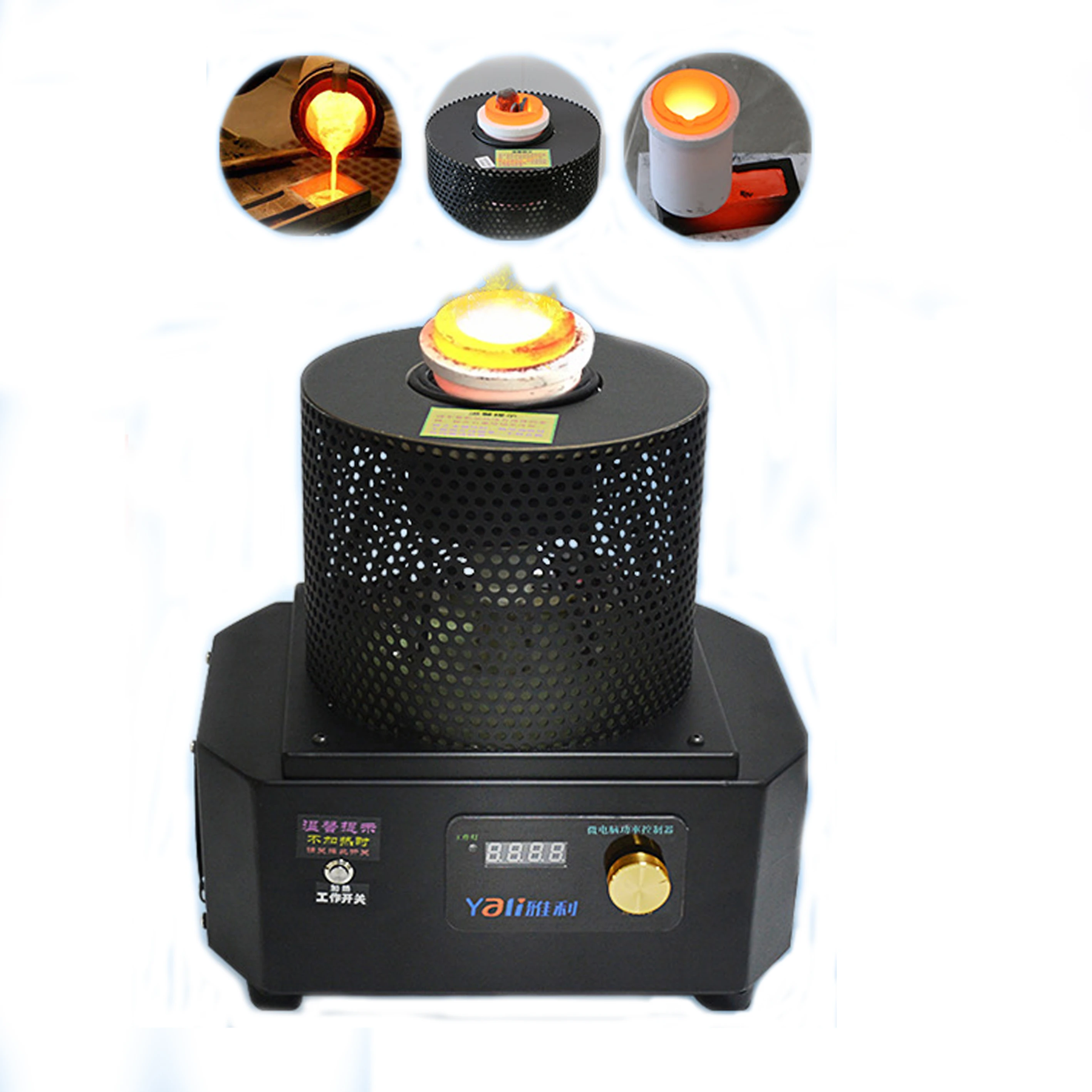 2kg Electric Gold Melting Furnace Mediumfrequency Induce Jewelry