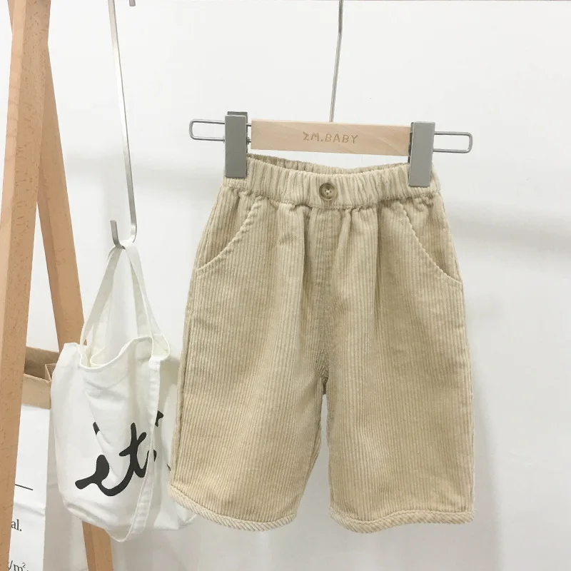 Zmbaby2019 Autumn New Style Girls Corduroy Wide-Leg 9 Pants BOY'S Pants