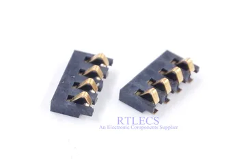

10pcs 4 Position Spring Compression Contact 2.5mm Pitch 4 Pin Male Connector Surface Mount PCB modular Contacts battery