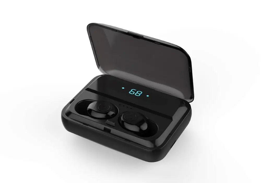 F9-5 Black TWS наушники Bluetooth 5,0 Беспроводные спортивные наушники Hi-Fi стерео звук вкладыши с портативным микрофоном и зарядным устройством - Цвет: F9-5 Black