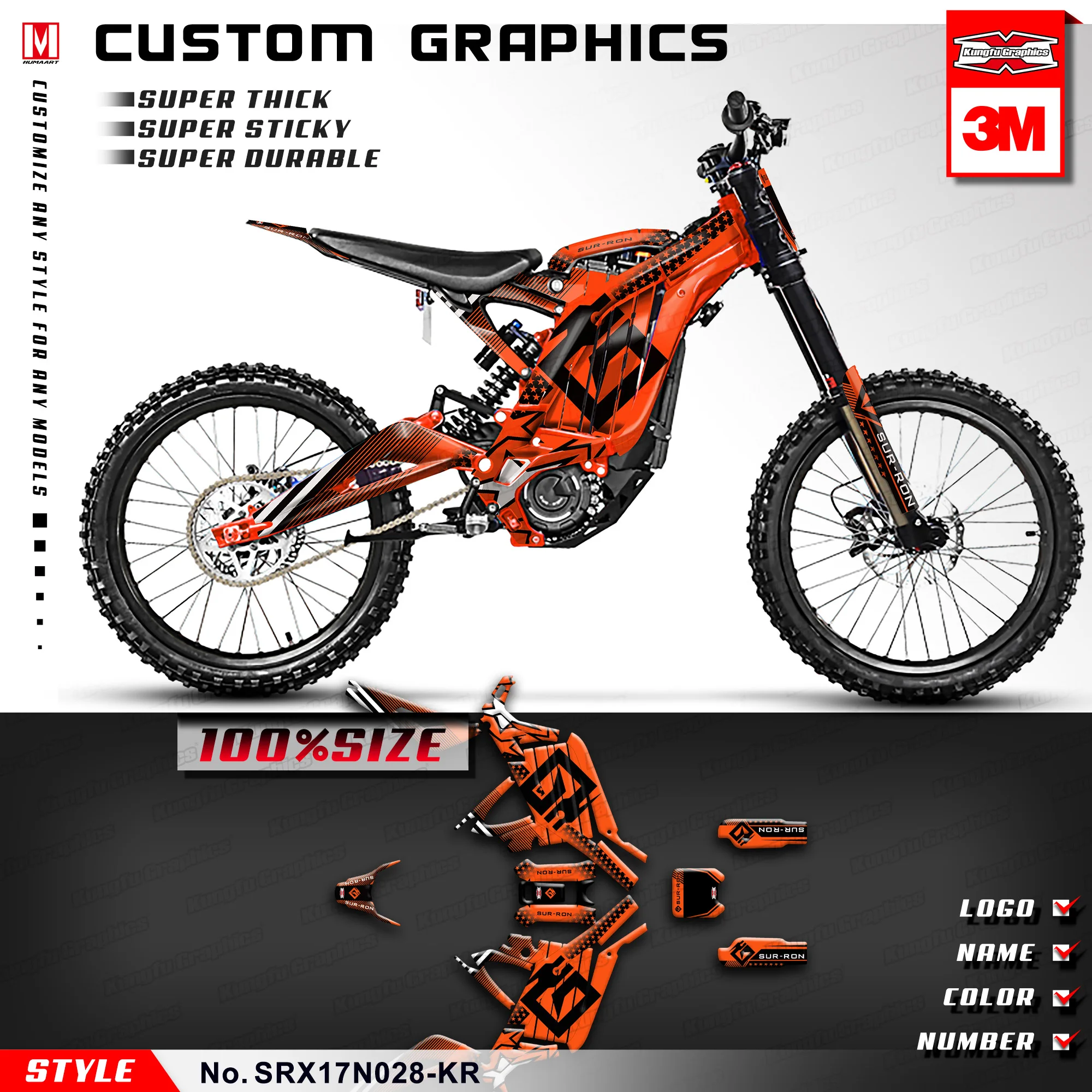 hlmt custom team graphics backgrounds decals stickers kit for gasgas ec2010 2011 creative design new decals stickers KUNGFU GRAPHICS Custom Stickers Motorcycle Design Vinyl Decals for Sur-Ron Light Bee X Segway X160 X260 Electric Dirt Bike