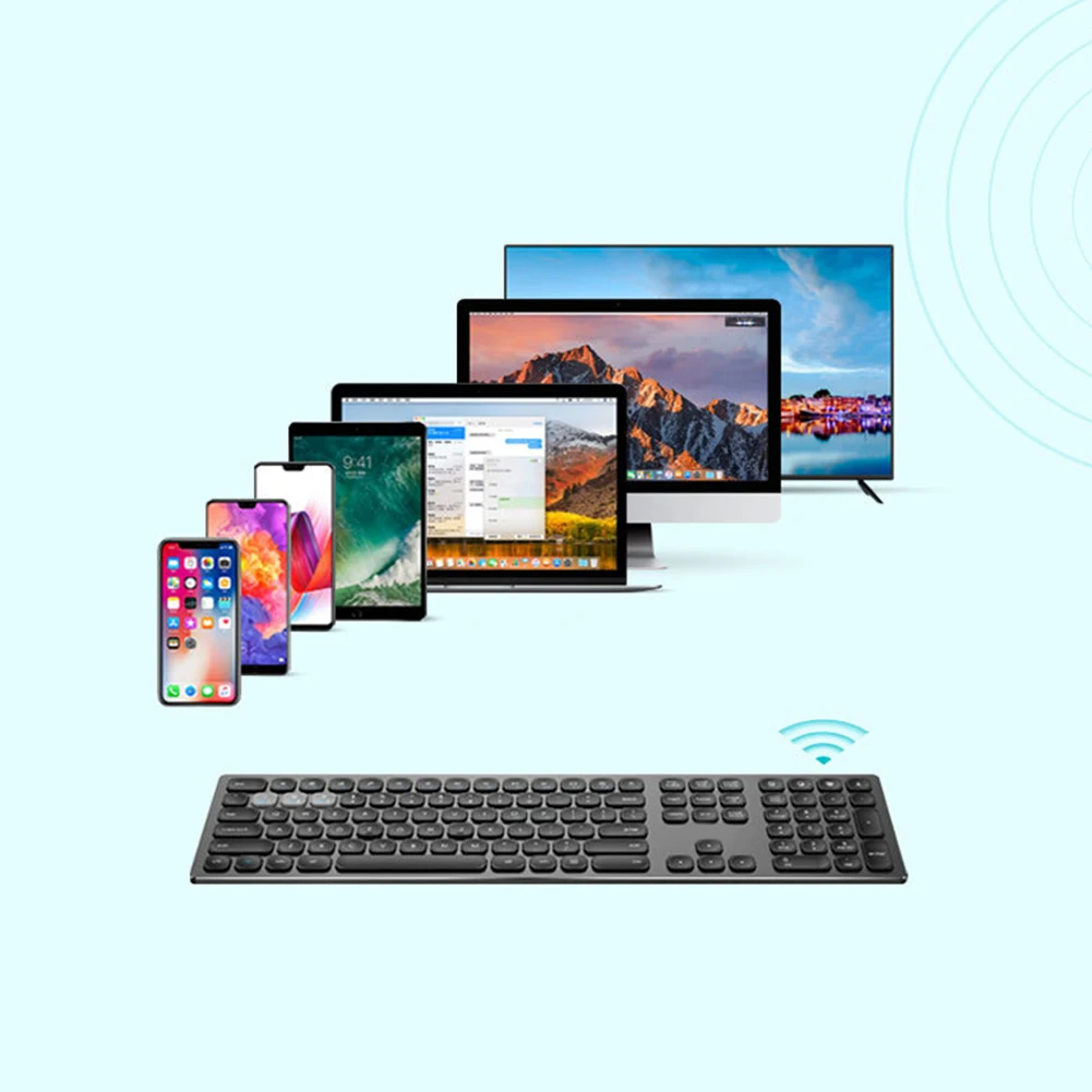 Новое поступление l Двухрежимная тонкая Бесшумная Беспроводная bluetooth-клавиатура 2,4G для Windows s iPad Android
