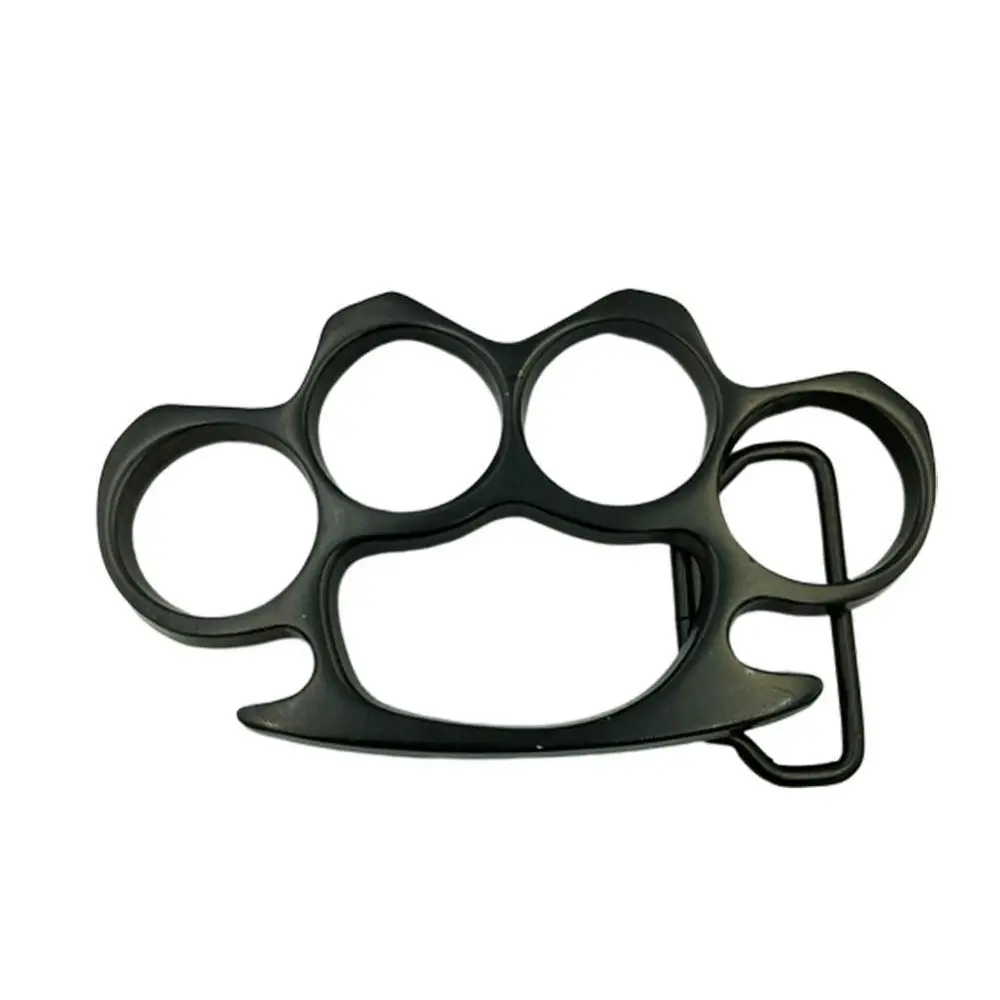 One Pc Black Fashion Novel Belt Buckle Gothic Stainless Steel Streetwear Style Knuckle Costume Metal Mens Accessory |