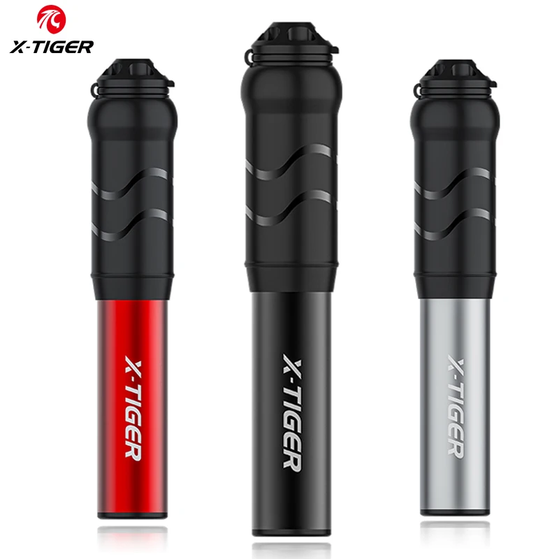 X-TIGER Portable Bike Pump Mini Hand Cycling Ball Toy Tire Inflator Schrader Presta Valve MTB Aluminum Bicycle | Спорт и развлечения