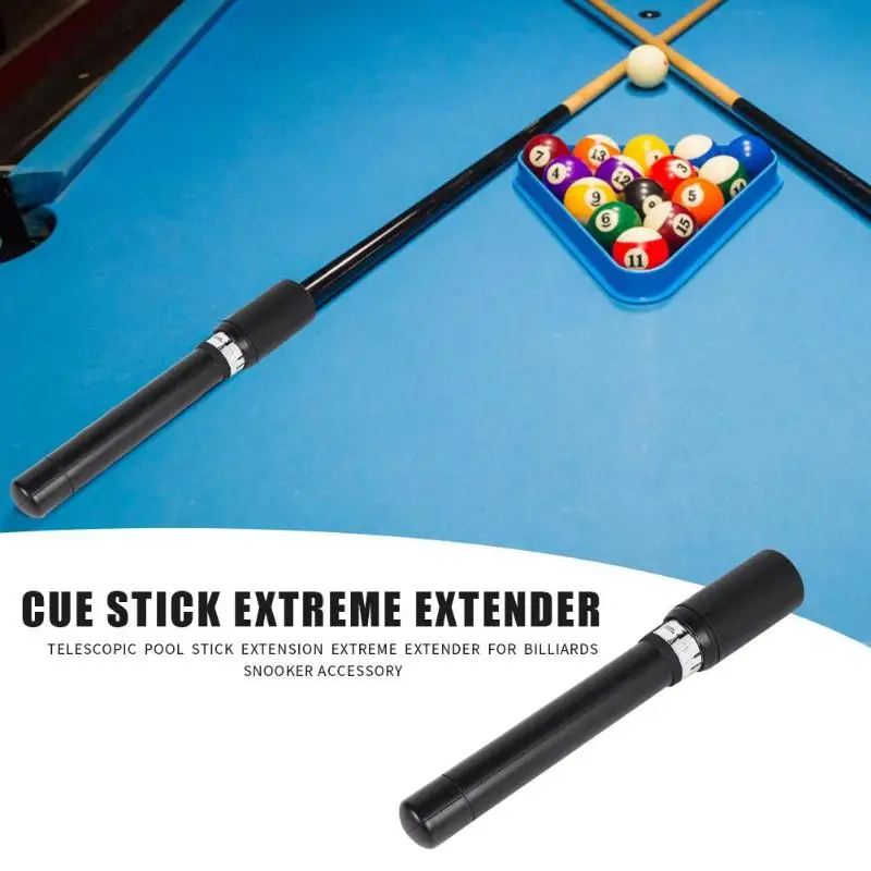 Dilwe Cue Extension Nine-Ball Club Telescopic Billiards Cue Stick Extension Snooker Pool Cue Extender for 32cm Billiard Cues