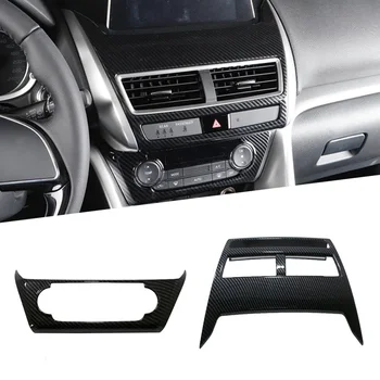 

Car Dashboard Navigation GPS Multimedia Panel Cover ABS Air Condition Knob Switch Cover For Mitsubishi Eclipse Cross 2018 2019