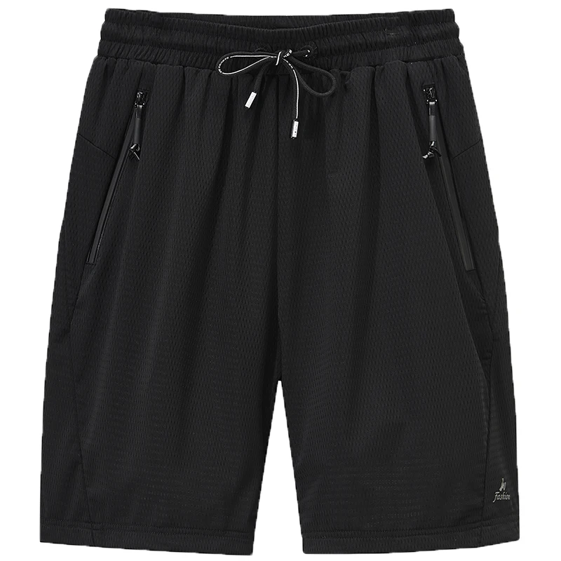 

8XL Men's Shorts Mesh Elastic Summer Mesh Shorts Breeches 6XL Big Size Clothing Nylon Black Grey Sweat Shorts Plus Size Shorts