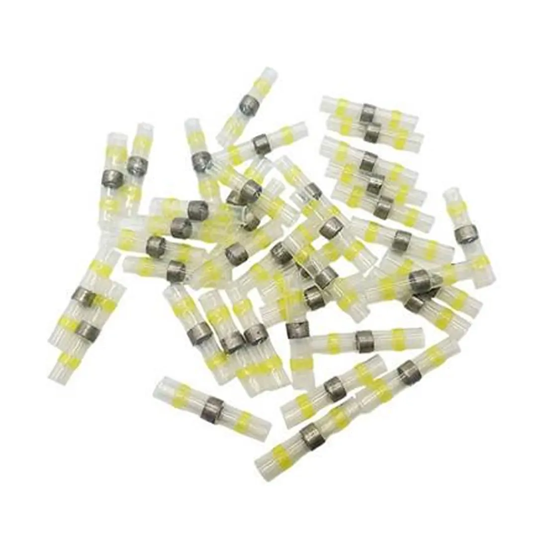 Yellow 20pcs 20/50/100/150 шт изолированный кабель пайкой рукав Терминаторы терм усадочная стыковые соединители электрические провода соединительные клеммы - Цвет: Yellow 20pcs