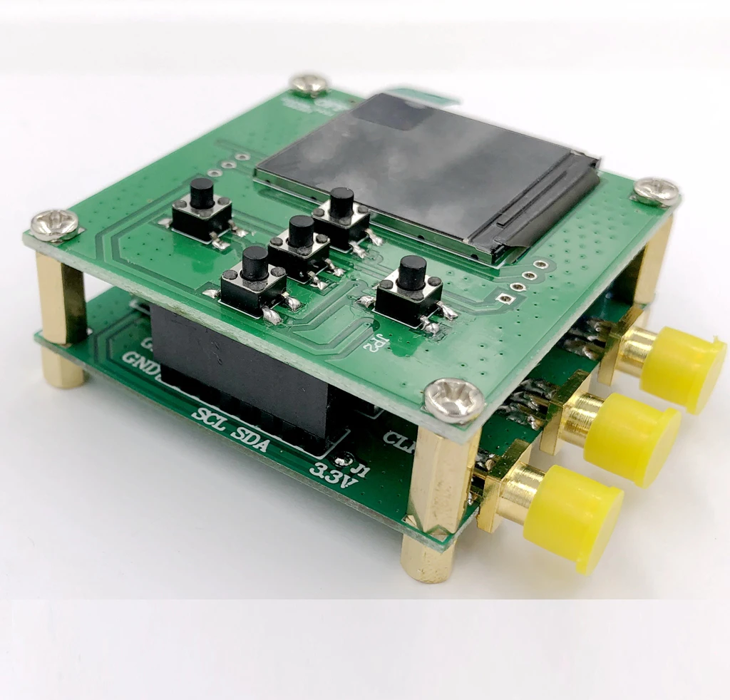 Oscilloscope Multimeter Signal Generator 2.5K-200MHz SI5351A clock Square wave signal generator module high frequency generator STM32 TFT LCD display For Oscilloscope