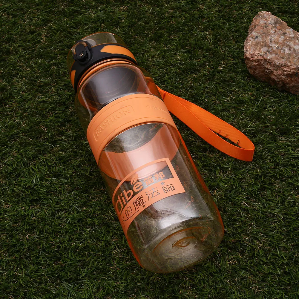 Уличный спортивный переносной 600 мл/1000 мл бутылка для воды Кубок для бейсболка для езды и походов - Цвет: large orange