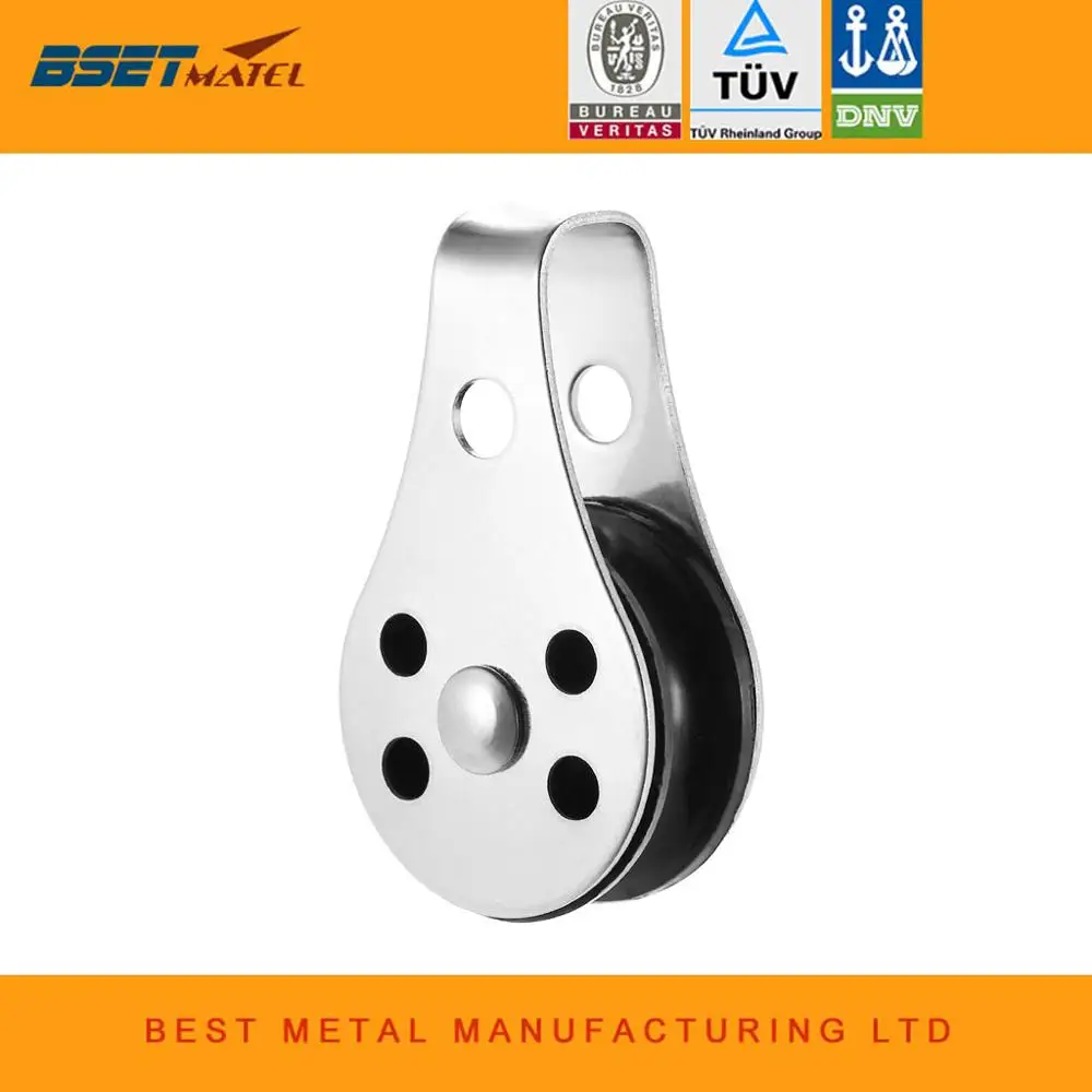 

BSET MATEL Stainless Steel 316 Pulley Blocks Rope Runner Kayak Boat Accessories Canoe Anchor Trolley Kit for 2mm to 8mm Rope