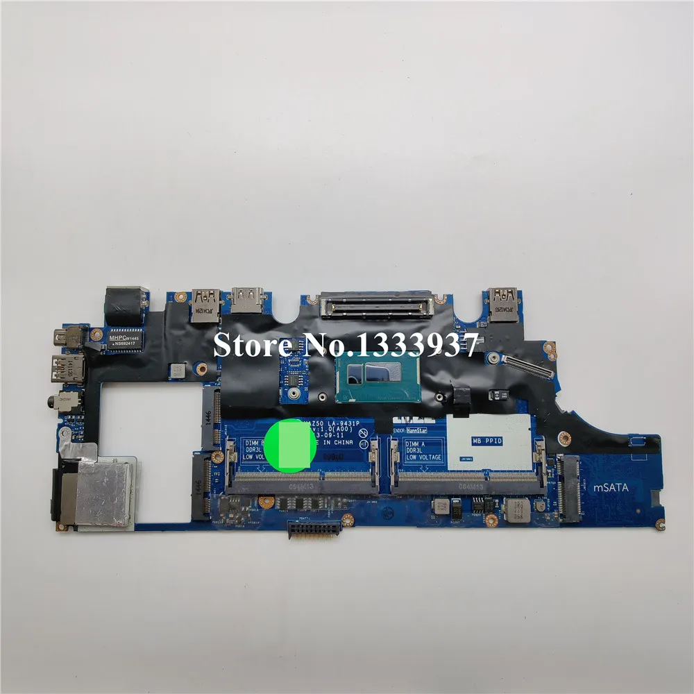 VAZ50 LA-9431P FOR DELL Latitude E7240 Laptop Motherboard I5-4310U CN-0GMYR8 0GMYR8 GMYR8 DDR3L main