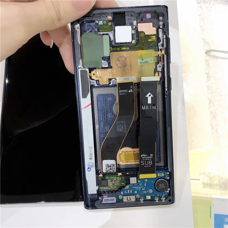 AMOLED для SAMSUNG Galaxy Note 10 ЖК-дисплей сенсорный экран с рамкой для SAMSUNG Note 10 дисплей Note10 N970F N970U N970N N9700