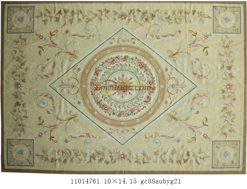 wool aubusson rugs 305x427cm 10x14ft blue area beige