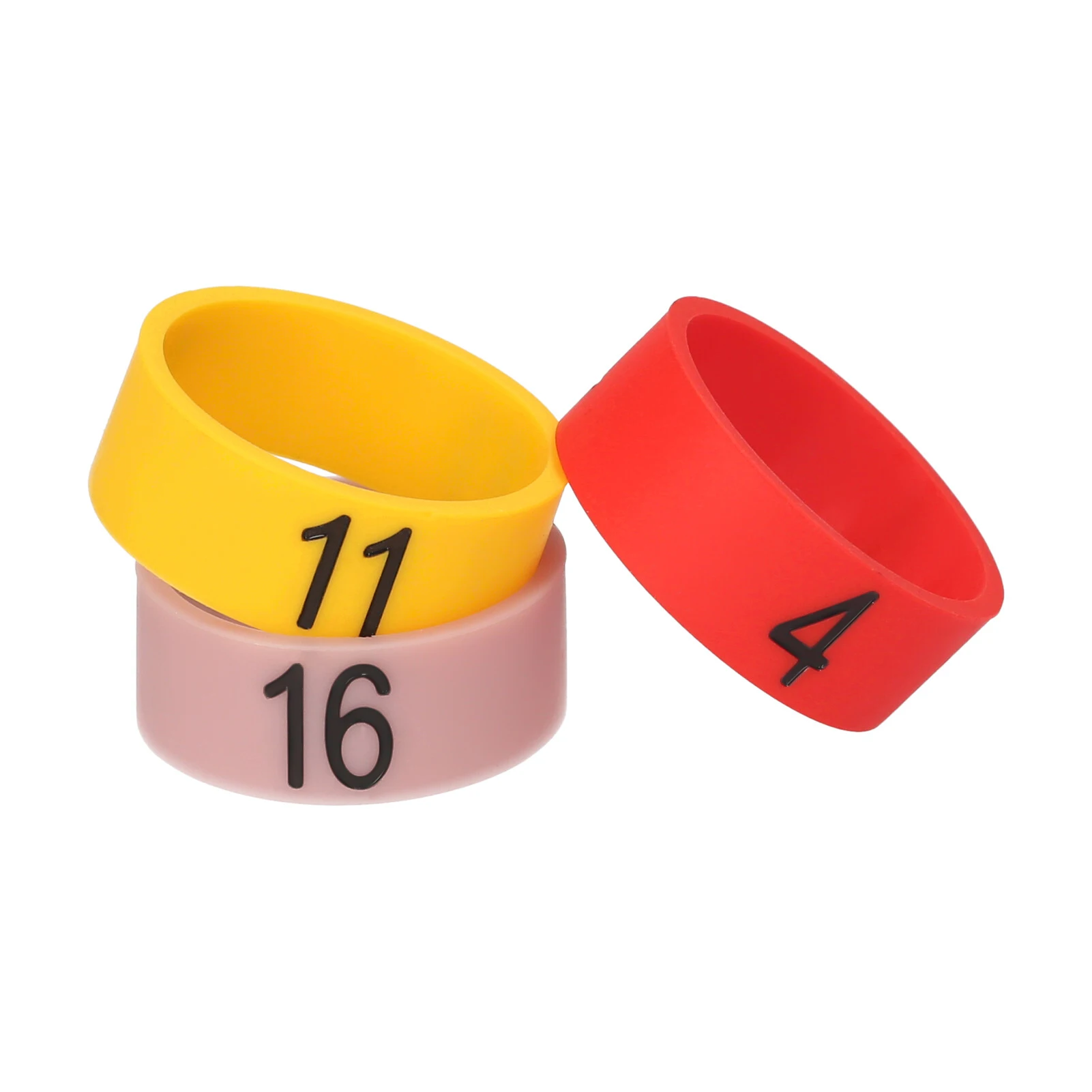 Microphone Colored ID Rings Number 1 to 20 Multicolor Soft Silicone Ring for Different Microphones Random Color 20 PCS microphone id rings
