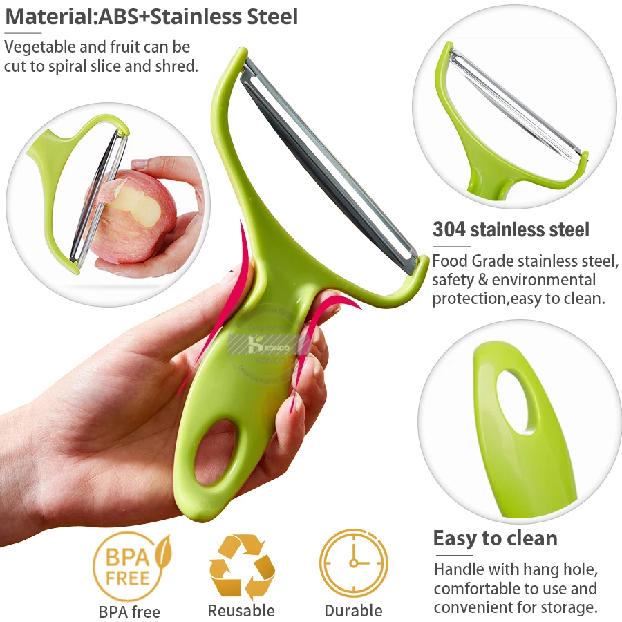 Овощерезка Konco измельчитель из нержавеющей стали для кухни|Овощечистки и ножи