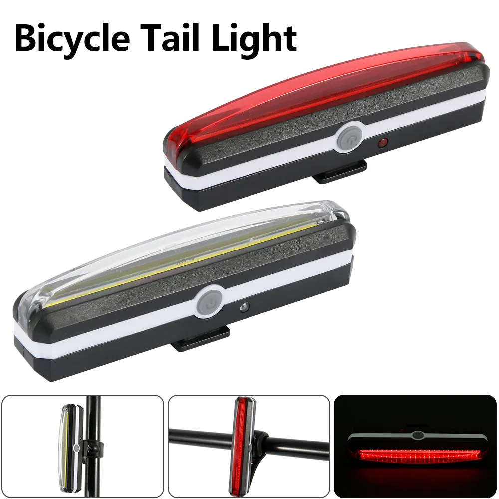 

New Rechargeable LED USB Mountain Bike Tail Light Taillight Safety Warning Bicycle Rear Light Night Riding Warning Lights