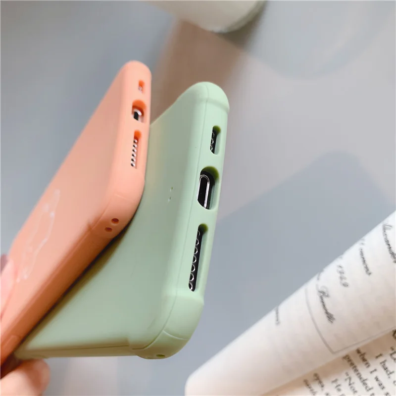 Яркие противоударные чехлы для телефонов iphone 8, 7 Plus, сплошной нескользящий мягкий чехол с рисунком медведя для iphone 11 Pro XR X XS Max