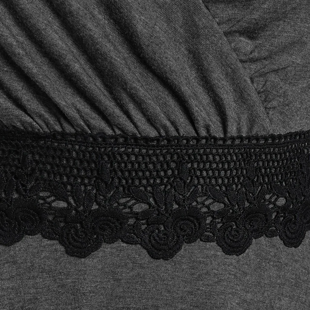 Женские блузки, специальный дизайн, женские, плюс размер, 5XL, одноцветные, v-образный вырез, кружева, Прошитые, с длинным рукавом, приталенная рубашка, блузы, новинка@ 45