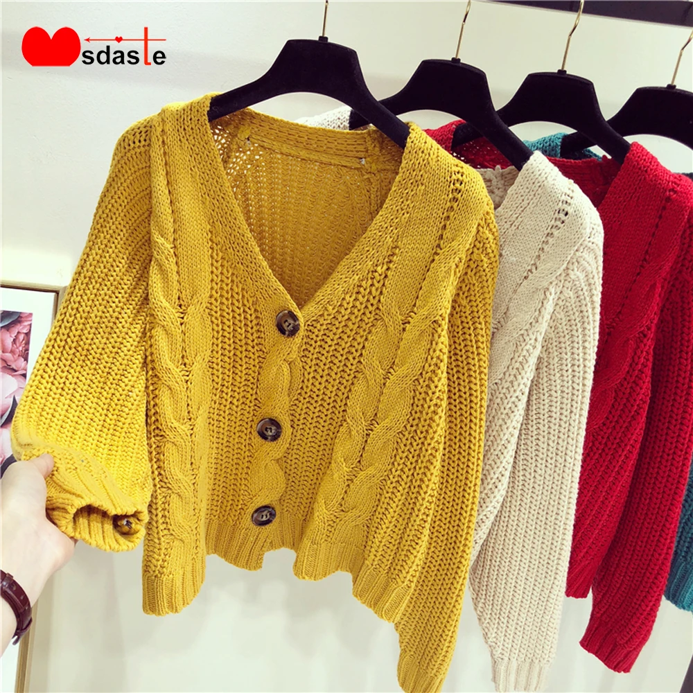 ^*Best Offers 2019 New Fashion Women Sweaters Cardigans Vintage Outerwear Korean Style Lady V-Neck Knitted Sweater Casual Female Cardigan Top ^*Best Offers 2019 New Fashion Women Sweaters Cardigans Vintage Outerwear Korean Style Lady V-Neck Knitted Sweater Casual Female Cardigan Top