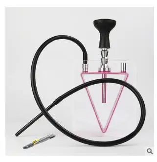 Акриловый кальян набор табачной трубы с Sheesha силиконовой чашей шланг металлические щипцы Весна Cachimbas сиша водные инструменты для труб - Цвет: Лаванда