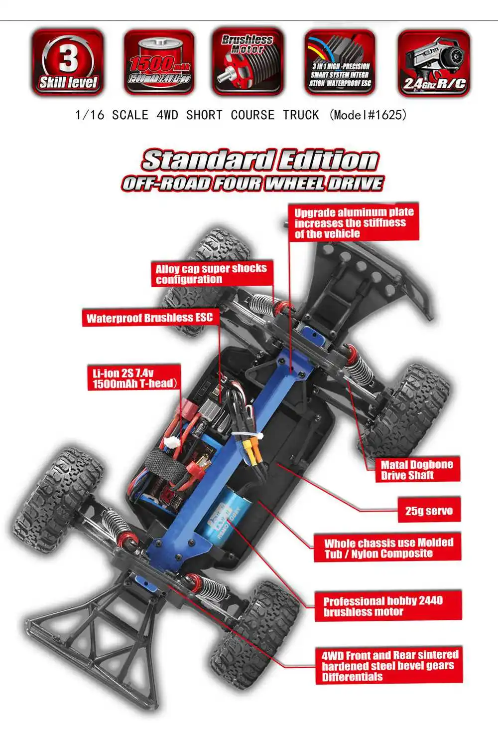 RC автомобиль Ремо 1635 1625 1655 1/16 2,4G 4WD Водонепроницаемый бесщеточный вне дороги Монстр RC автомобиль модели 50 км/ч на открытом воздухе игрушки машины