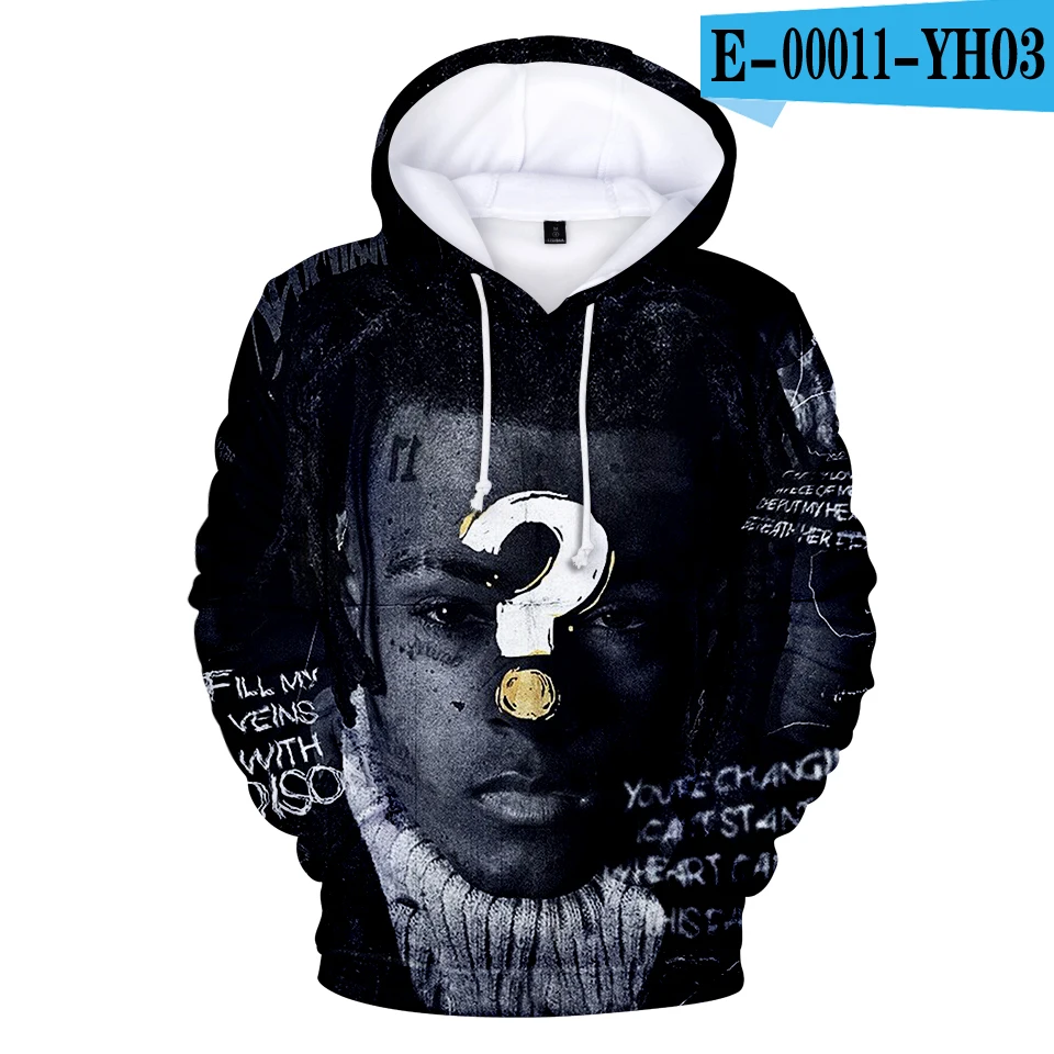 3D Rapper XXXTentacion 3D толстовки для мужчин и женщин Повседневные Удобные толстовки с капюшоном хип-хоп принт Толстовка Harajuku уличная Пара Толстовка - Цвет: 3D