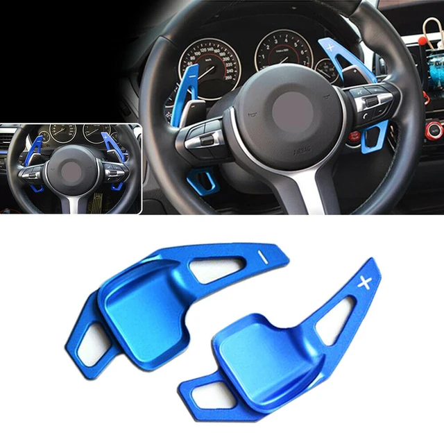 2pcs car Steering Wheel Paddle Extensions Shifter Kit high quality blue  aluminum Shift Paddles For BMW 3 4 5 6 Series F10 F30 i8 - AliExpress