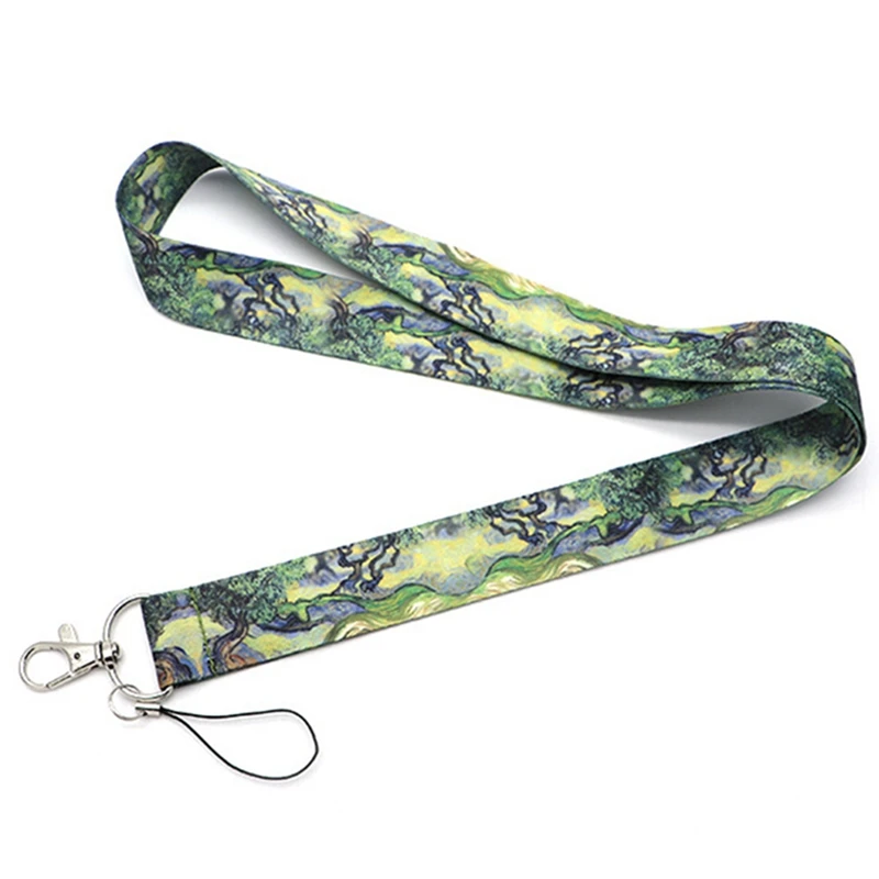 Ван Гог кипарисовый шнурок для дерева бейдж ID Lanyards/Мобильный телефон Веревка/ключ шнурок шейный ремень аксессуары