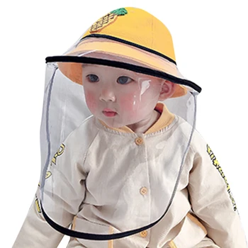 

Anti-fog Summer Sun Protection Hat UV Protection Anti-saliva Removable Children Dustproof Fisherman Outdoor Baby Boys Girls Hats