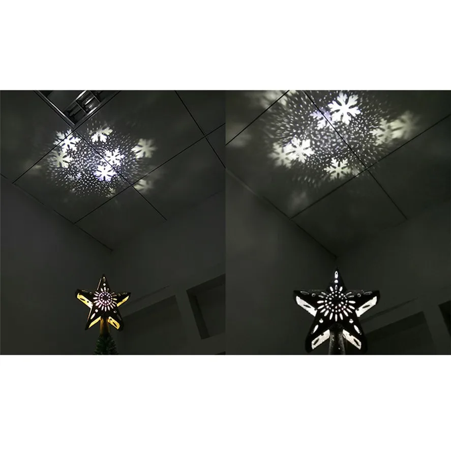 Новая звезда в форме макушка для новогодней елки светодиодный Звезда Топ Свет Рождественская елка Декор проекционная лампа свет Европа США Великобритания Австралия вилка 0916#30