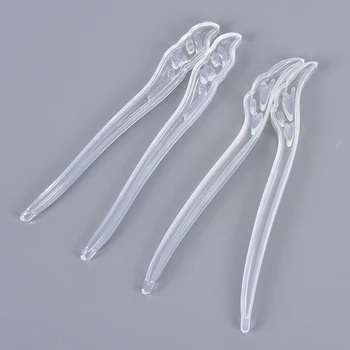 

Transparent Mirror DIY Hairpin Silicone Mould For Real Flower Hair Jewelry Making Mold Epoxy Resin Molds Handmade Accessories