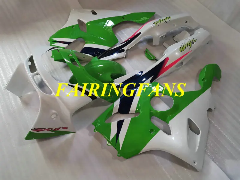 Мотоцикл обтекатель тела комплект для KAWASAKI Ninja ZX6R 94 95 96 97 ZX 6R 1994 1997 обтекатель Зеленый, Белый Кузов+ подарки K001