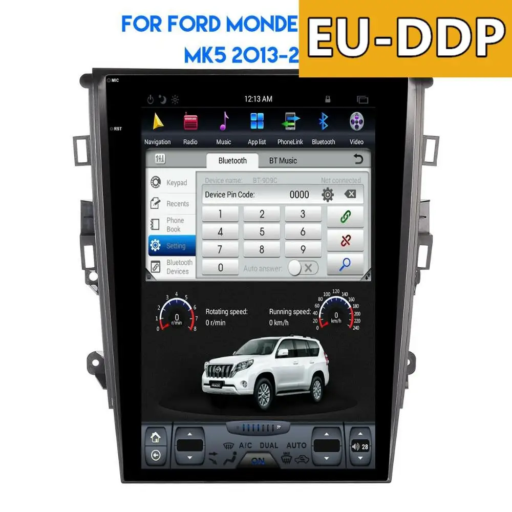 

Для Ford Fusion Mondeo MK5 2013 2014 2015 2016 2017 Тесла стиль Android 9,0 автомобильное радио стерео GPS головное устройство стерео Мультимедиа авто