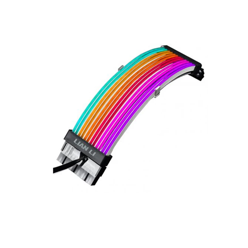 US $63.10 LIANLI Strimer Plus ARGB PSU Extension Cable MB 24Pin ATX Rainbow Power Line Triple 8Pin GPU Dual 8Pin Cord 5V ARGB