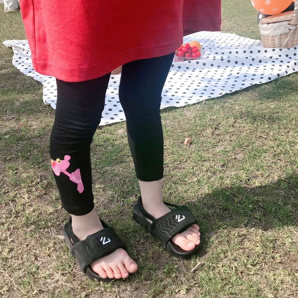 Summer Childrenswear Girls Modal Cartoon Printed Leggings Children Baby Ultra-Thin Leggings