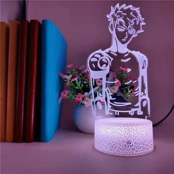 

One-Punch Man Genos Anime Character Image Color Changing Led Night Light Home Party Decoration Lamp Children Gifts App Control