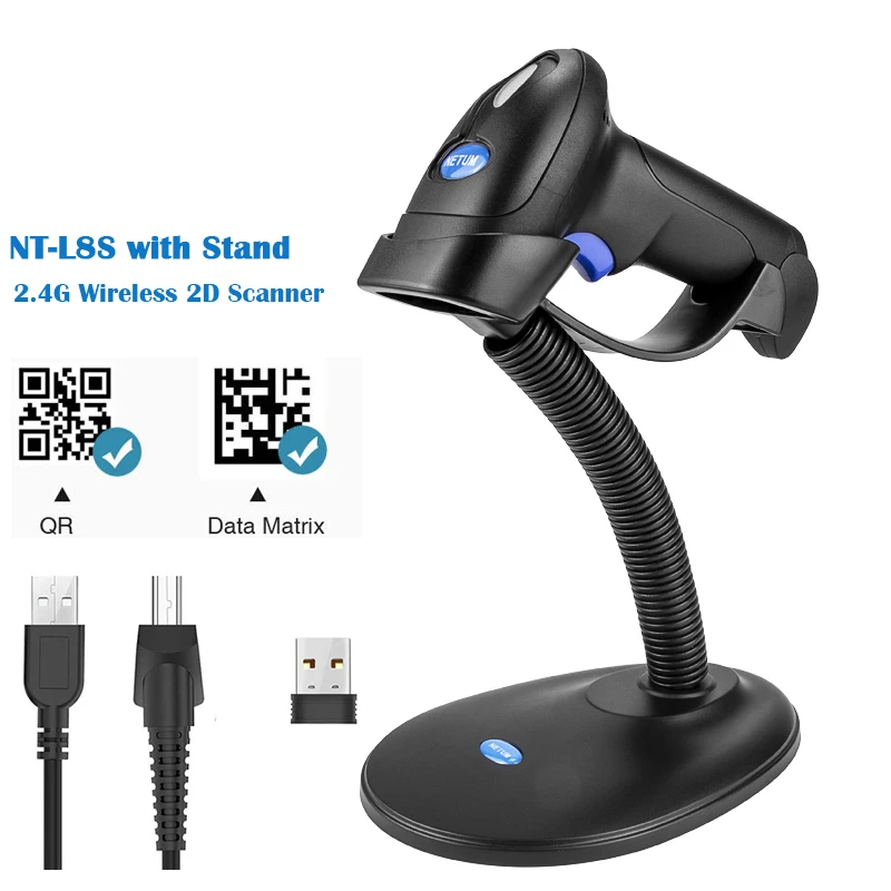 Super Deal 84e4 Netum L8 Wireless 2d Barcode Scanner And