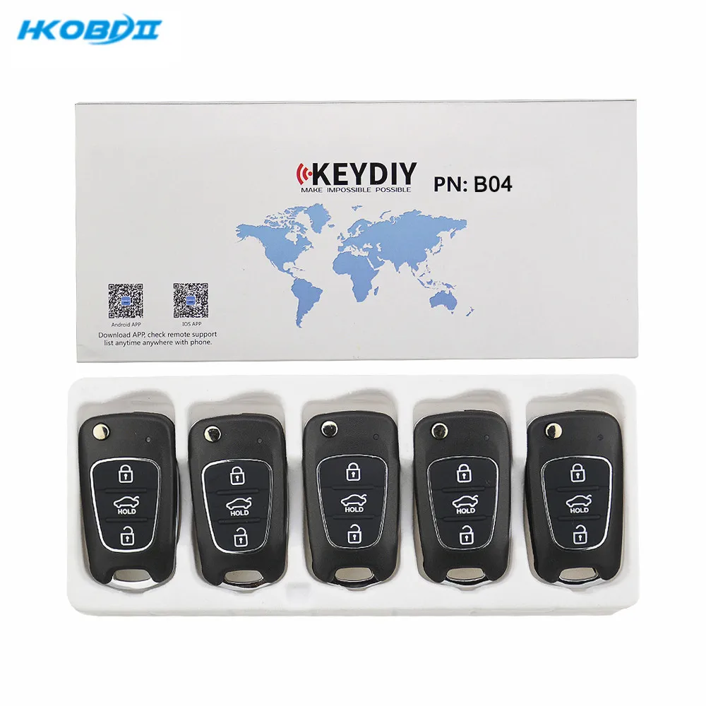 HKOBDII KEYDIY оригинальный KD B04 3 кнопки зеленый B серии универсальный пульт