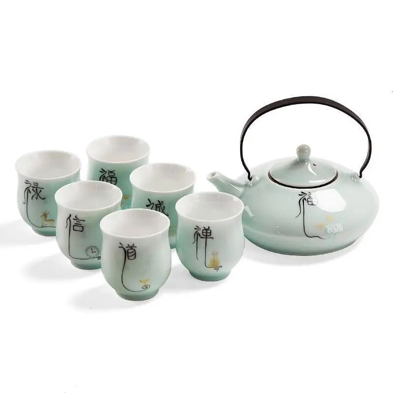MODEL G Gongfu Чайник для кухни для путешествий с заваркой Свадебный потертый шик чайный горшок китайский Китай украшения дома аксессуары чайный набор посуды - Цвет: MODEL G