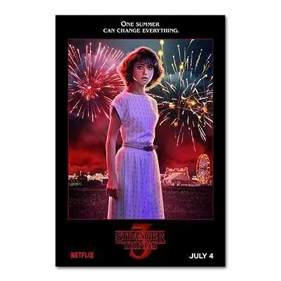 13 Настенная художественная живопись странные вещи Сезон 3 плакаты ТВ фильм шелковая ткань принты картина для гостиной спальни Декор - Цвет: 13