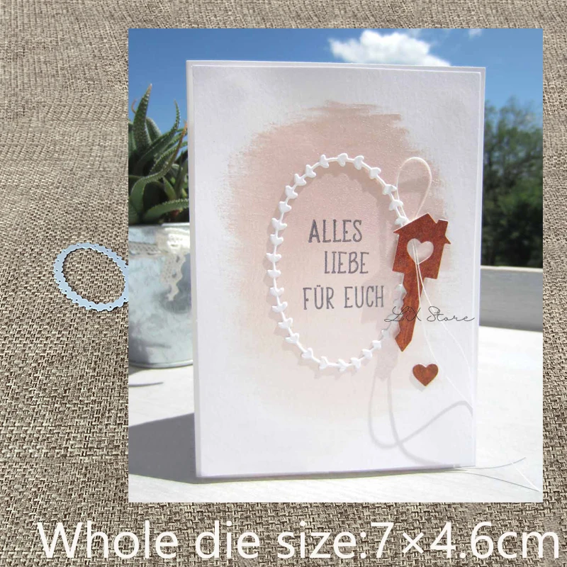 New Design Craft Metal stencil Cutting Dies oval wreath decoration scrapbook die cuts Album Paper Card Embossing | Дом и сад