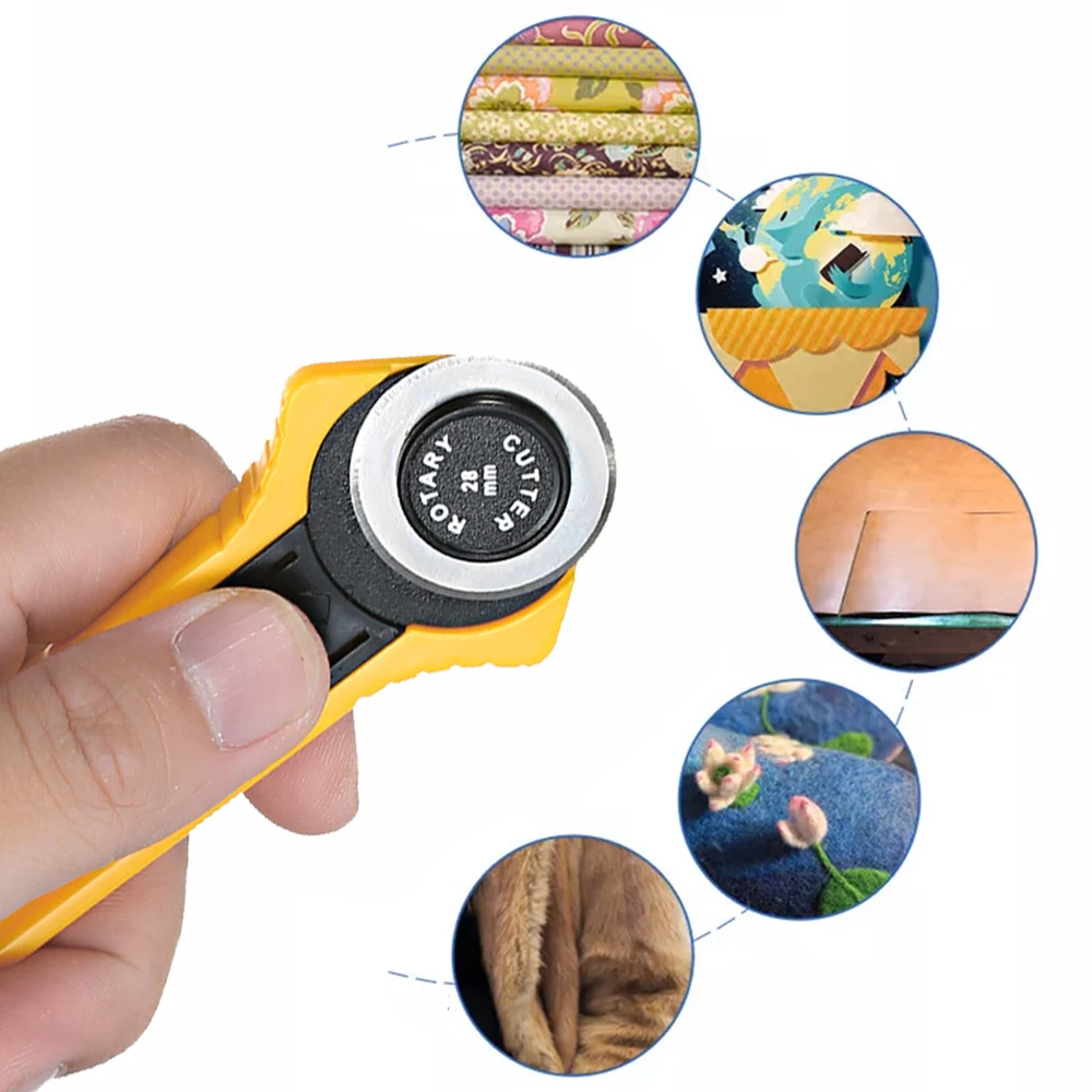

Rotary Cutter For Patchwork Sewing Fabric Quilting Leather Craft High Quality Rotary Round Cutter Fabric Cutter 28mm/45mm