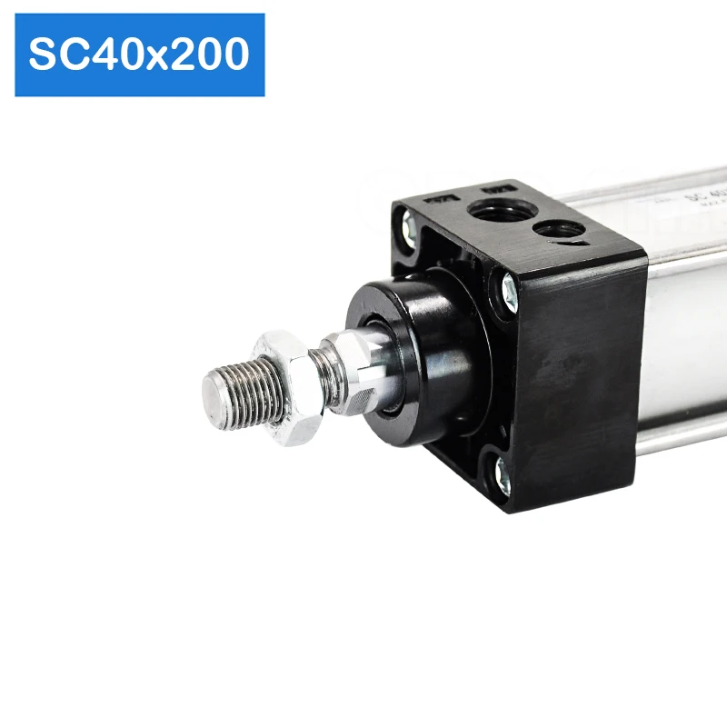 SC40x200 пневматический цилиндр, диаметр 40 мм, ход 200 мм, однополюсный стандартный воздушный цилиндр двойного действия SC40* 200