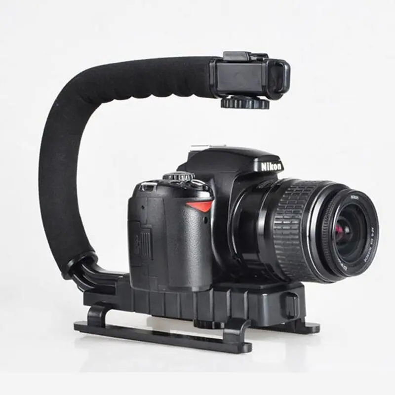 U форма видео ручка Steadicam Стабилизатор ручка для DSLR камеры видеокамеры телефона