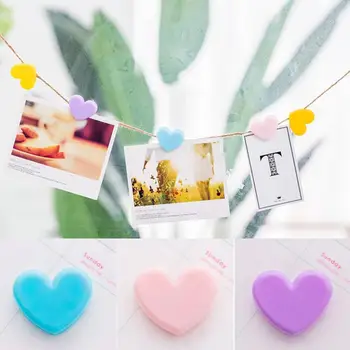 

Korean Style Binder Clip Love Shape Cute Girl Heart Clip Love Photo Small Folder Ticket Decorative Student Stationery Paper X4T3