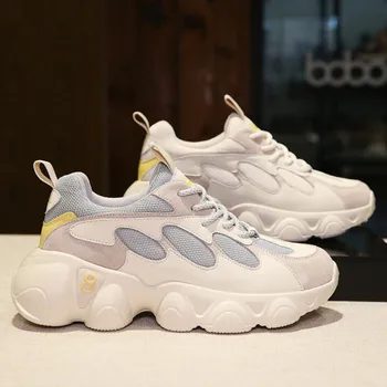 

Running women's shoes 2020 spring new leather fashion casual shoes women's comfortable breathable non-slip sneakers women