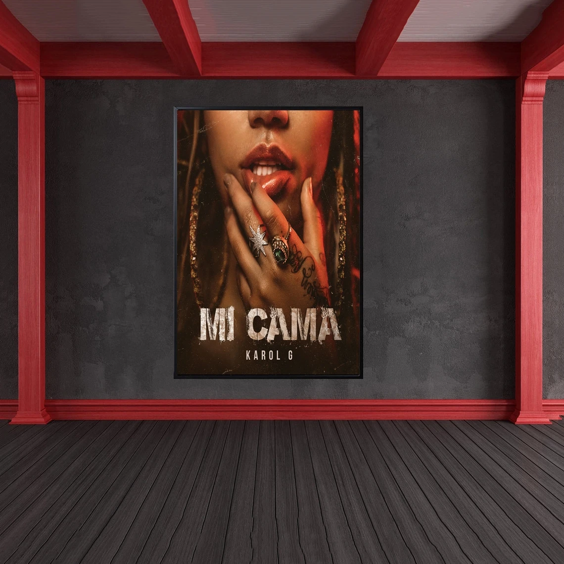 My Karol G Bed Music Album Cover Poster Singer Music Star Canvas Photo Art Poster Print Mi Cama Karol G Poster